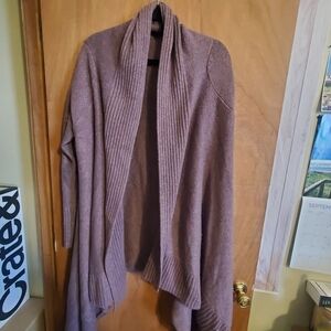 Moda International Dusty Purple Cardigan. Heathered. Waterfall Wool Blend Xl